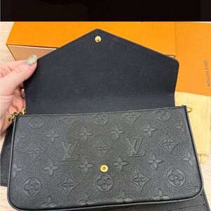 Louis Vuitton Black Monogram Clutch